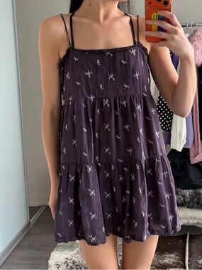 Girls' Purple Floral Tiered Sundress - Casual Summer Dress from American Eagle